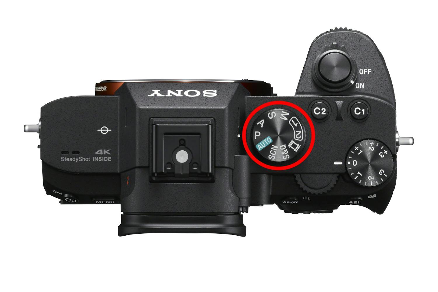Sony A7 III Kamera ja valintakiekko